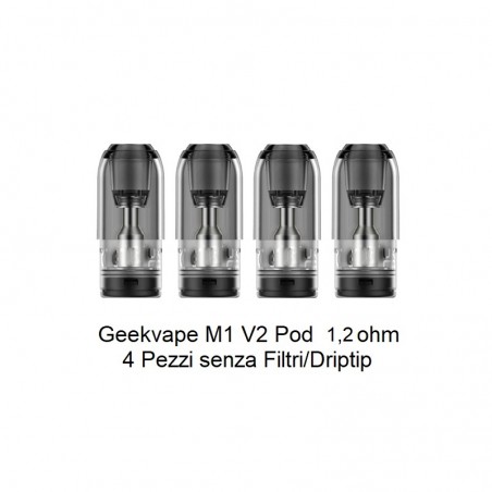GeekVape Wenax M1 v2 Pod di ricambio 1,2 ohm 4 pezzi
