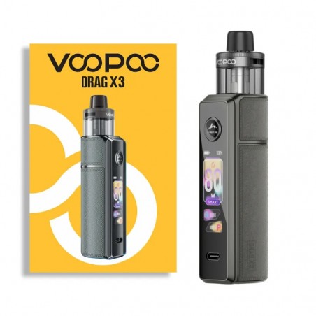 Voopoo Drag X3 DTL Kit Gray Metal