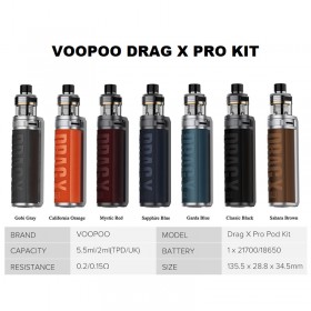 VooPoo Kit Drag X Pro Basalt Gray